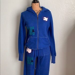 Peace, Love and Music crop jogger set